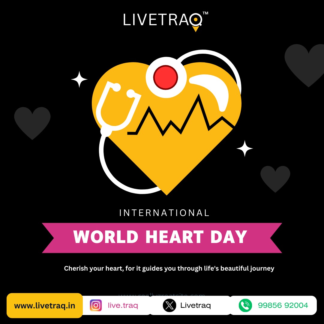 'Protecting hearts and lives is at the core of what we do. With LiveTraq GPS, we ensure that your journeys are not only safe but also heart-healthy. 🚗❤ Happy World Heart Day! #LiveTraqGPS #HeartHealth #SafetyFirst #WorldHeartDay #HealthyJourneys'