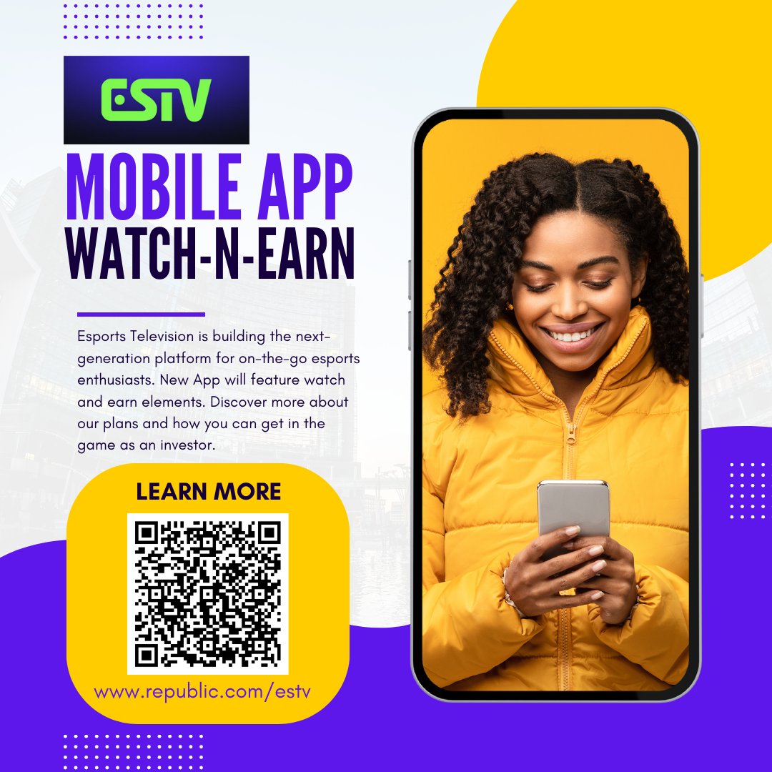 Invest in <a href="/estvesportstv/">ESTV - Esports TV</a> – now open to anyone! Learn more at republic.com/estv

#esports #gaming #invest #investment #gamingnews #livebroadcast #liveevents #metaverse #web3 #Entrepreneurship #Fundraising #VentureCapital