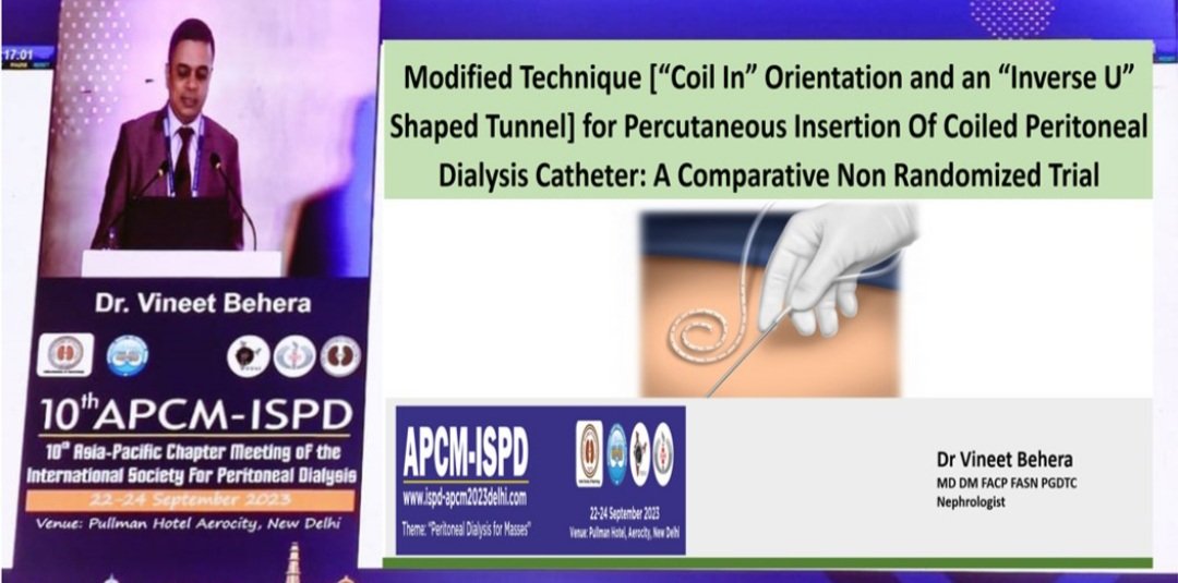 BeheraVineet's tweet photo. Won the Best Oral Paper Award in #apcmispd2023 #ispd23 @pdsiindia at Delhi on 24 Sep 23.
Thank you @apcmispd2023 to let me present our work on Coiled #PDCatheters
Thankyou @InformNephro for encouraging work in #InterventionalNephrology
@isn_india @drshyambansal @AVATAROrg https://t.co/Aq1Nnai9TD