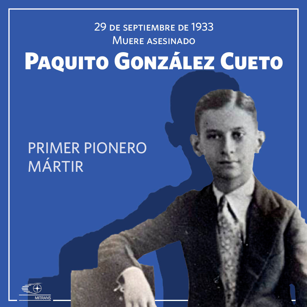 Francisco González Cueto (Paquito). Primer pionero mártir de Cuba. Con solo trece años participó en el entierro de las cenizas de Julio Antonio Mella, donde es herido de balas por los esbirros.
#vamospormas2023 
#dmehabanadeleste 
#ALaEducaciónPonleCorazón 
#porlaeducación