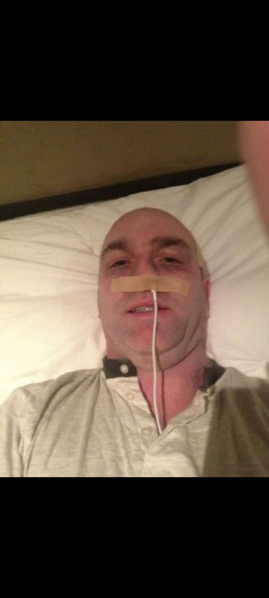 Here's DJ Carey under going cancer treatment, yes that's a phone Cable.

What is it about the Careys

"Sharing is not always Careying"