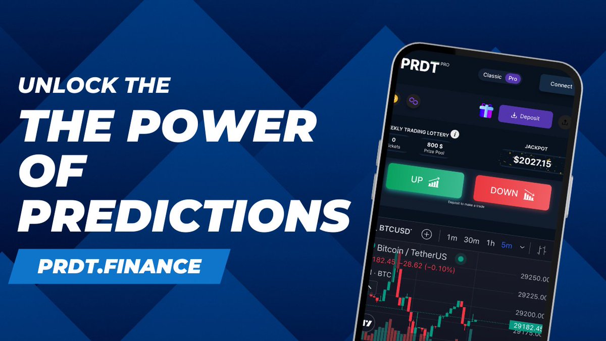PRDT_Finance's tweet photo. 🔥Test your crypto skills and win big with @PRDT_Finance , the ultimate platform for binary options and price prediction🔥 

🔮Predict the price of your favorite crypto assets and earn profit in minutes. 

🪙 Play the coin flip with USDT and earn tickets while predicting.  

🎟️Redeem your tickets for treasure chests and maximize your rewards. 

🍀Win the instant jackpot anytime during your trading journey.

Level up your crypto game. Visit https://t.co/A7zaVLiX8d today and start winning! 🚀