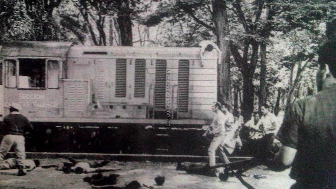 AmericoDeGrazia's tweet photo. #29Sep1963 asaltado el tren El Encanto, acción terrorista encabezada por Guillermo Garcia Ponce, donde murieron 5 GN, 2 terroristas, 2 niños y 8 mujeres heridos. HOY esos personajes usurpan el poder.
#ProhibidoOlvidar
#MemoriaVsOlvido https://t.co/wfnOgzluVJ