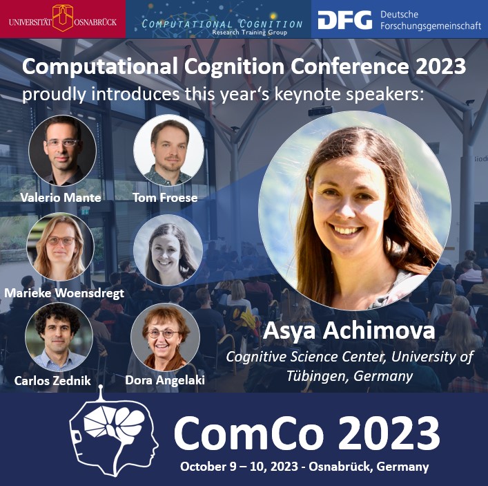 #ComCo2023 
Asya Achimova focuses on modeling human communication to understand the interaction between cognition and language to uncover how speakers infer each other's background beliefs and assumptions and how these shape the choice of what to say.