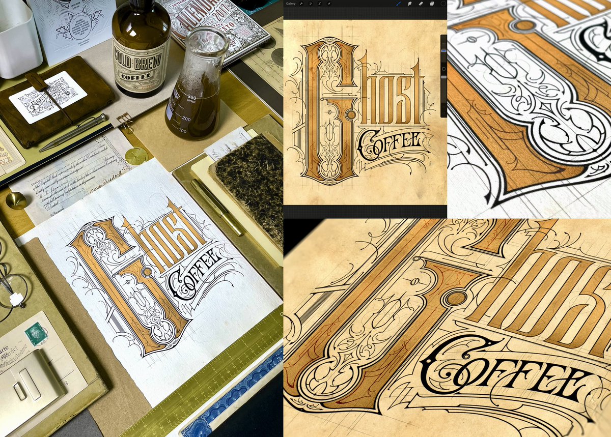 tomek_biernat's tweet photo. Ghost Coffee ☕️✏️___ @Procreate
#coffee #coffeeday #nationalcoffeeday #procreate #design #kawa #lettering #handlettering #coffeetime #labeldesign #procreateart #coffeebreak #print #inspiration #ghost #ghostcoffee https://t.co/8xvaQIX9CK
