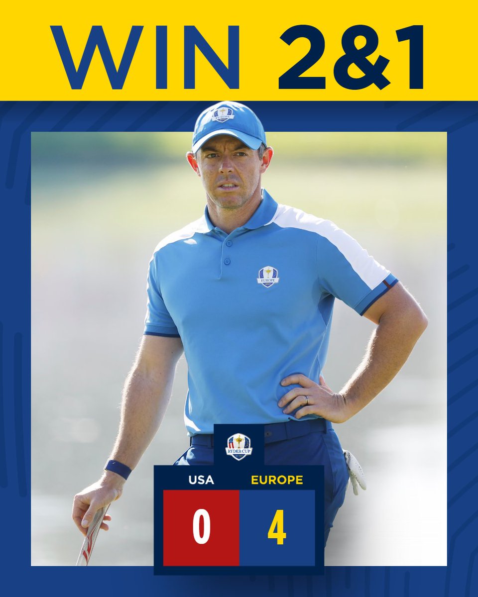 Tommy and Rory make it a clean sweep of European wins this morning 👏 #TeamEurope | #RyderCup