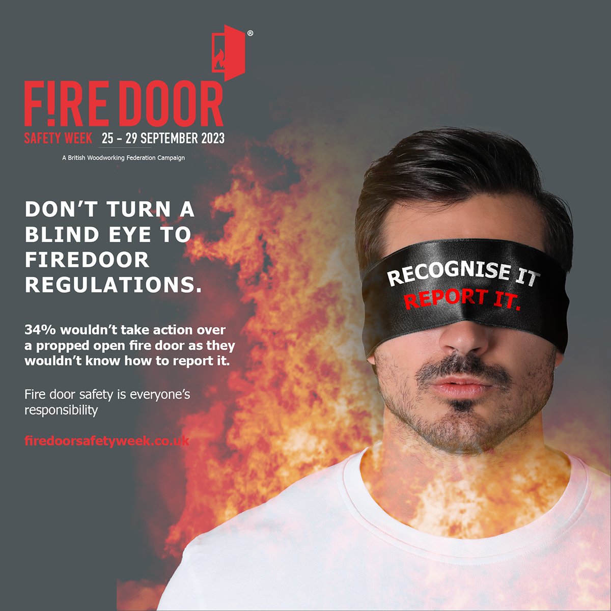 DerbyshireFRS's tweet photo. When is a fire door not a fire door? When it's ajar 🔥❌

Fire doors can only keep us safe when properly maintained and closed. If you recognise it, report it!

#FireDoorSafetyWeek #FDSW23 https://t.co/zf3RwWa4xj
