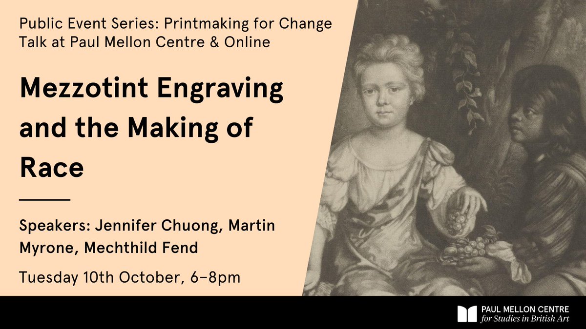 'Mezzotint Engraving and the Making of Race' How have prints shaped our understanding of bodies & our understanding of race as a bodily attribute? Explore how mezzotint engraving contributed to racial theories between the 16th and 18th centuries. 🎟️:pmc.ac/uf2ow