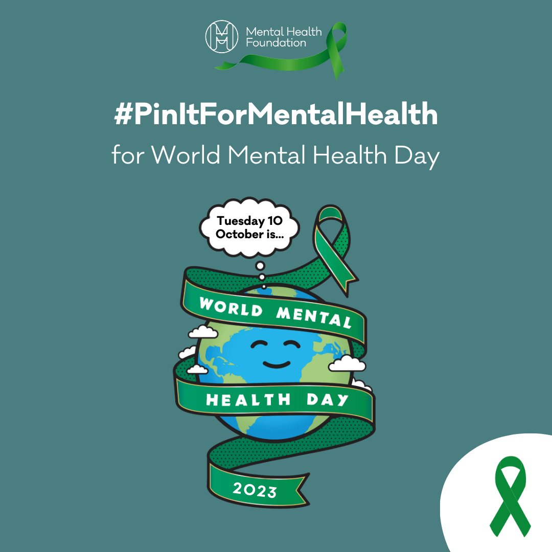 Get involved this #WorldMentalHealthDay by wearing your green ribbon pin to raise awareness for mental health.

Order your pin by 30 September to join the #PinItForMentalHealth movement: bit.ly/3Pug8bK

#WMHD2023