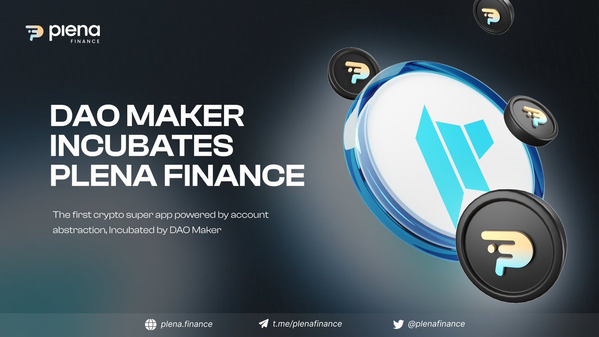 📢 Special Announcement for the Plena Community! 

We're over the moon to reveal that #PlenaCryptoSuperApp is now being incubated by <a href="/daomaker/">DAO Maker</a> 

This partnership marks an incredible milestone in our journey to make crypto more accessible to the masses 

👉cointelegraph.com/press-releases…