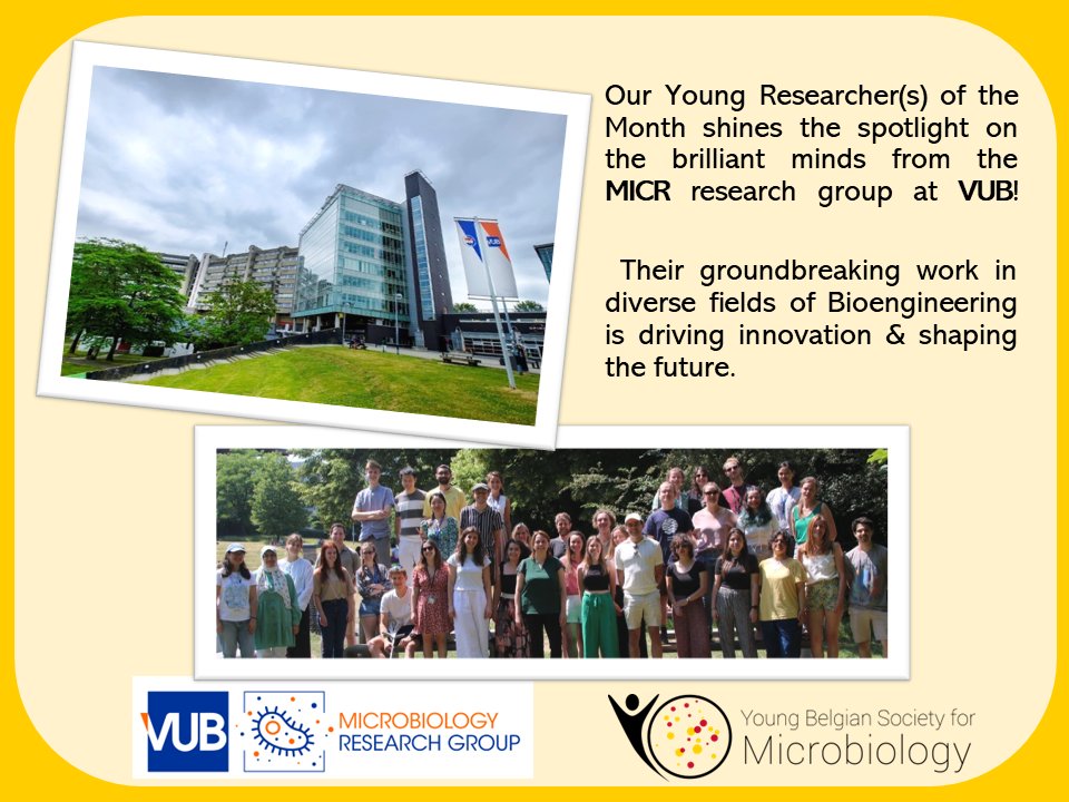 🌟 Meet our Young Researcher(s) of the Month from the <a href="/MicrVub/">MICR Research Group - VUB</a> research group at VUB!
These brilliant minds are breaking grounds in Bioengineering &amp; shaping the future of innovation. 🔬Join us in celebrating their dedication to pushing boundaries &amp; making an impact! 👏