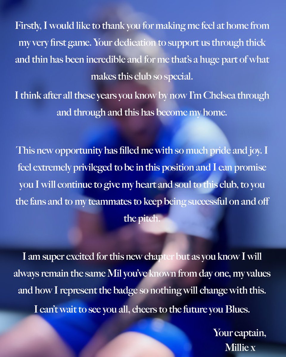 Dear Chelsea fans… 💌
