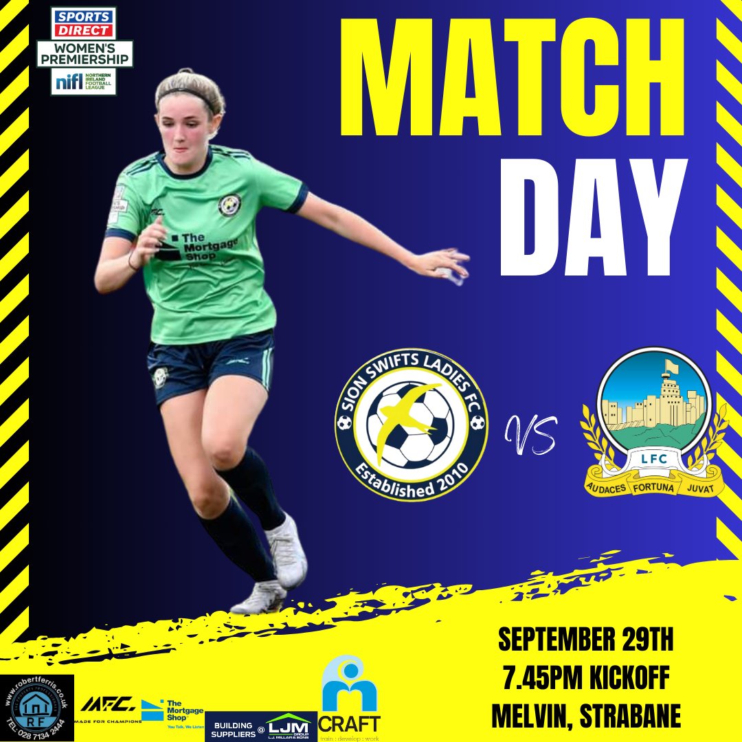 🅼🅰🆃🅲🅷 🅳🅰🆈!!!! A return to Melvin tonight as our Ladies host @LinfieldFCWomen in the Sports Direct Women's Premiership! It's been a few months since the girls have had a home game so make sure to get down and cheer them on 🔵🟡 #SportsDirectWomensPrem #cmonyuswifts 💙💛