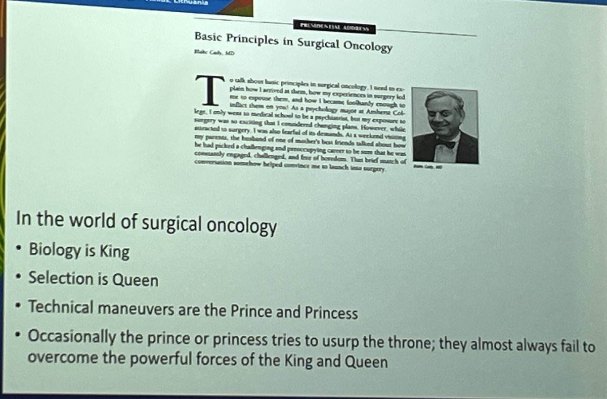 Another important point:
Biology is king
Selection is queen
Technical maneuvers are Prince and Princess!
#ESCP2023 #Slideoftheday