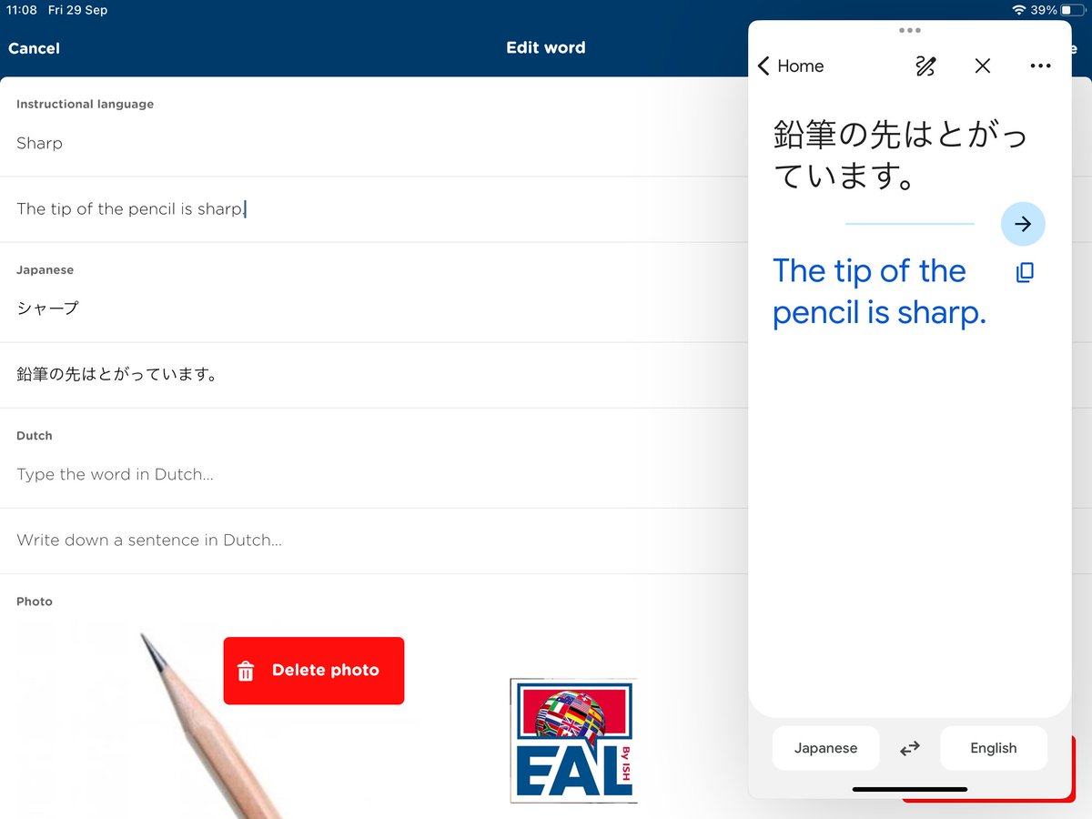 ISH_EAL's tweet photo. #Multilingual learners using the #picturedictionary app to record new vocabulary in #English and in their #homelanguage. https://t.co/7TyKmyys9R