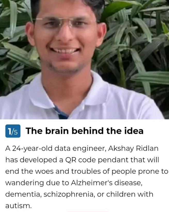 projectchetna's tweet photo. "Kudos to the economic times for shining a spotlight on our initiative: equipping the elderly and specially-abled children battling Alzheimer's or dementia with QR-based pendants.
https://t.co/tqBn9XlAVz https://t.co/R9lQOrk7Bx