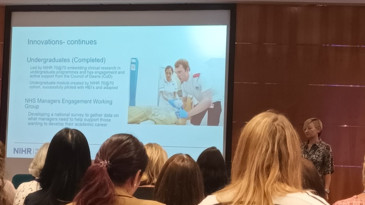 @hiles_smith spreading the word about the training modules developed by @NIHRresearch #nihr70at70 to help promote #clinicalresearch #researchnurse role with undergraduate nurses @cathy_henshall @31gsggaw @prof_briggs @RostronHeather @sharondorgan2 @SarahBrand21