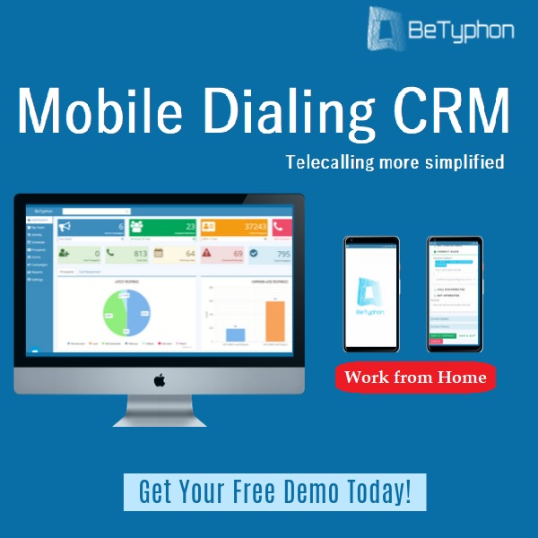 techmetbsd's tweet image. Connect on Whatsapp : wa.me/message/F4Y7WU…
Are you satisfied with your CURRENT or LAST CRM ? LET's give a 2nd chance to BeTyphon-Mobile CRM
Betyphon - Mobile Dialing CRM is an easy to use solution for business professionals to automatically track telecalling teams.
