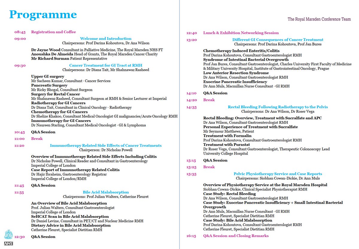 We will be supporting the @royalmarsdenNHS Gastrointestinal Consequences of Cancer Study Day on 7th November with our partner @3dm_emea. #PuraStat is being used successfully for those suffering with #radiationproctitis, join us to learn more!
Registration: royalmarsden.nhs.uk/gi
