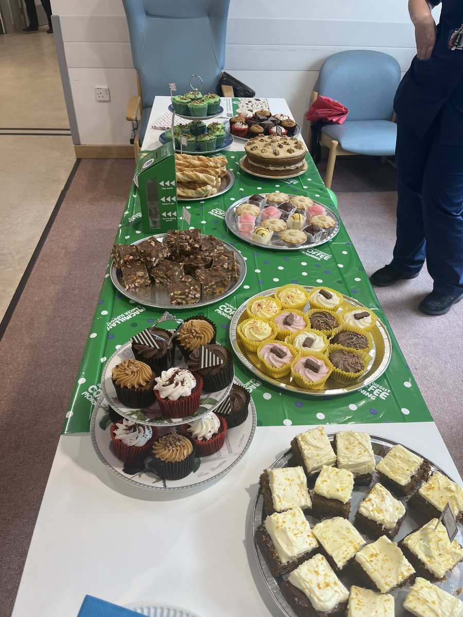 Macmillan coffee morning happening now in the reception of F5, F6 &amp; F7 🧁🍰🍩🍪🥧
Come and join us for cake in return for a donation to Macmillan Cancer Support 💫