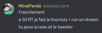 eya_team's tweet photo. On a besoin de vous ! 🫵

À 50 RT, @MiraiPandaYT s'engage à participer au Honden, le tournois Guilty Gear Strive que l'on organise, en diffusant l'intégralité de sa run en live sur sa chaine !

Il n'a jamais lancé le jeu. Si vous aussi vous souhaitez voir Mirai se faire ridiculiser, n'hésitez pas à RT ! 💪