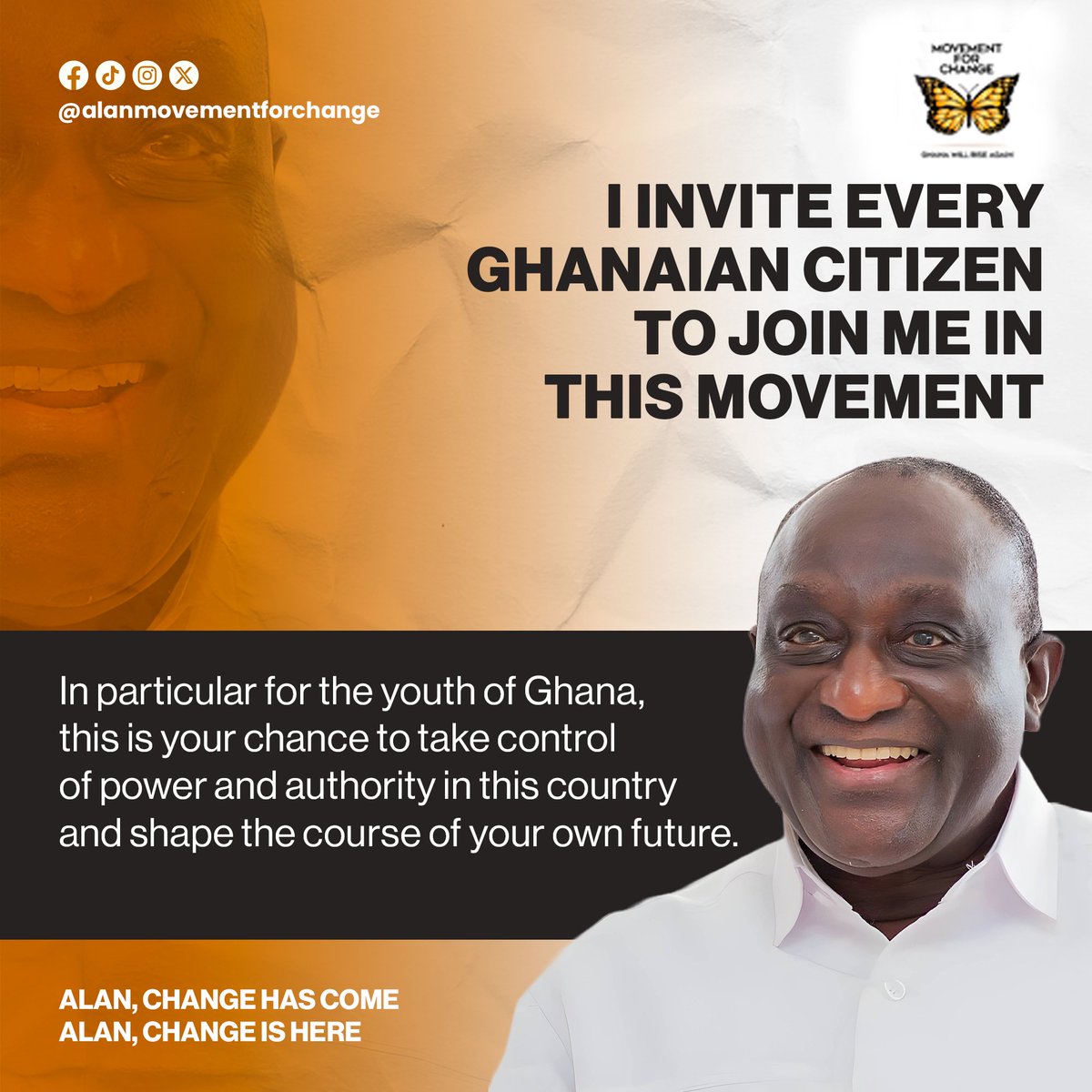 Alan4ThePeople's tweet photo. "It's time for the youth to take control of power and authority in this country.  Join the new Movement now, let's shape our future for the better #alanforpresident #themanforthejob #bringingcash #bringingcash #thepeopleschoice #industrializationman #movementforchange #a4p." https://t.co/DMEJESnRnV