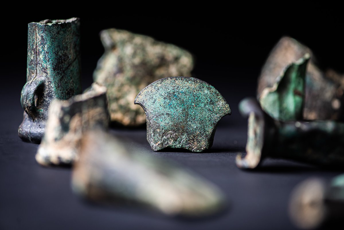 Lynn_Museum's tweet photo. The Snettisham Founder's Hoard is from the late Bronze Age, consisting of axe head fragments, bronze ingots and other tools.
Hoards: Archaeological Treasures from West Norfolk exhibition closes Saturday 11th November. Book your free visit: https://t.co/iiqyrHf9we
#GoodbyeHoards https://t.co/InygbMq56e