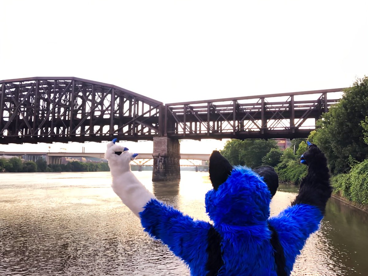 FayroeFox's tweet photo. It's Friday. Stomach pains have kept me up so I'll change it up and say seize the day, enjoy the good ones so you have strength to endure the bad ones. #FursuitFriday https://t.co/RSgkq3ZzXL