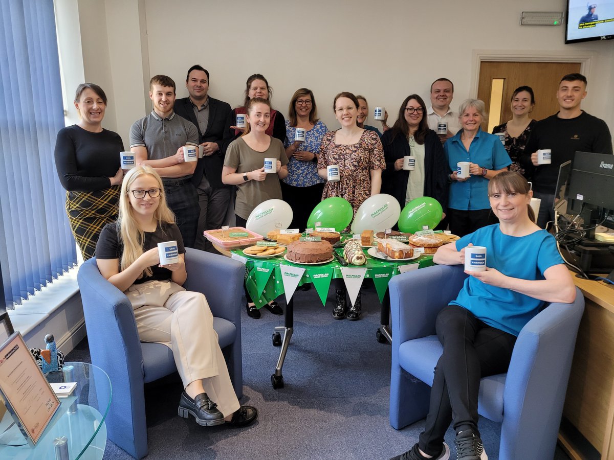 This morning the Saul Fairholm team hosted their own Macmillan Coffee Morning.

Any donations received go towards Macmillan services. In 2022 over £12 million was raised, let's see if we can beat that.

Take a look at the tasty treats we were selling!
