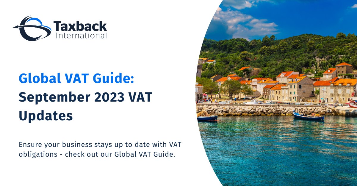 Taxback International (@fintuaglobal) on Twitter photo Like an overview of #VAT news from the past 4 weeks? Our #global VAT guide is available monthly and helps businesses to stay up to date: bit.ly/45bN9PX
Get advice and speak to our VAT experts today on your VAT needs: bit.ly/3PEXUV4 Like an overview of #VAT news from the past 4 weeks? Our #global VAT guide is available monthly and helps businesses to stay up to date: bit.ly/45bN9PX
Get advice and speak to our VAT experts today on your VAT needs: bit.ly/3PEXUV4