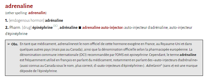 MedLexic's tweet photo. Les difficultés de l'anglais médical.
Aujourd'hui: «adrenalin(e)».
#MedLexic #Traduction #Médicale #Medtrans #MedTwitter #MedTwitterQc https://t.co/3nejWbPj0u