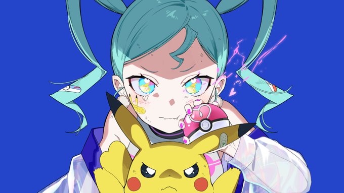 「green hair holding poke ball」 illustration images(Latest)