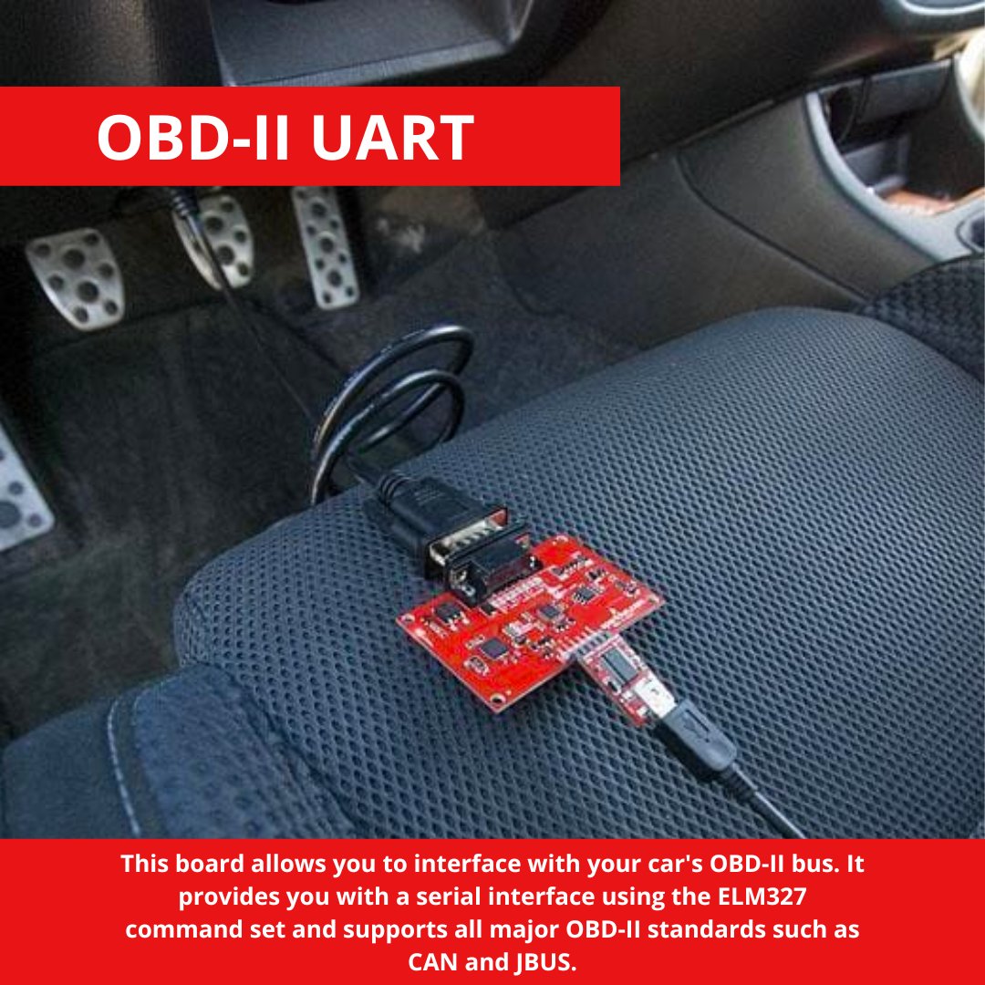 Interface with your car's OBD-II bus using this board! Only 1 left!
t.ly/7ySml
#FridayFeeling #electronics #ShopNow