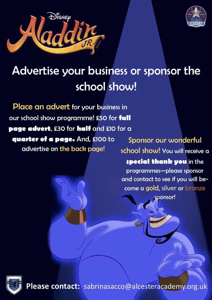 Would you like to advertise or sponsor our school show ?