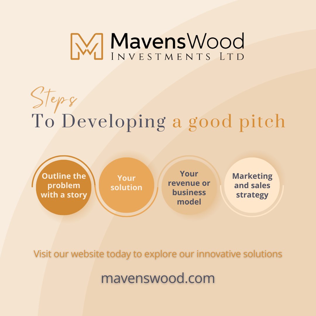 Master the art of persuasion with these step-by-step tips for a killer pitch

#PitchingSuccess #ElevatorPitch
#PitchPerfect #PitchingSkills
#MasterThePitch #WinningPitch
#EffectiveCommunication
#Pitching101 #investment #investmentcapital #venturecapital #investmentstrategy