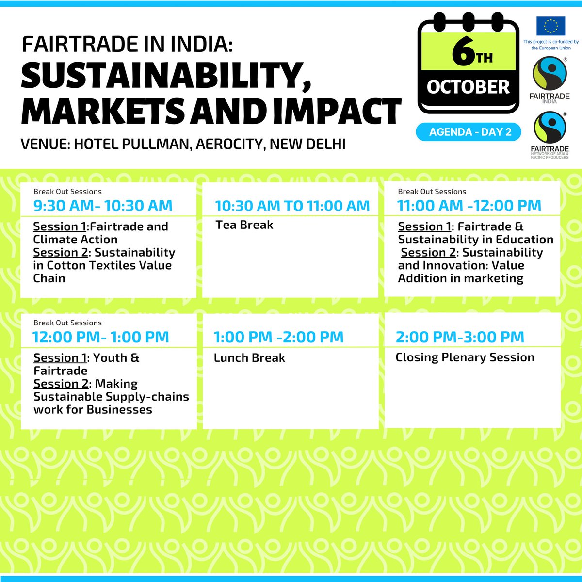 Get ready for an immersive experience featuring 40+ influential speakers, 25 recognition awards,  7+ Fairtrade product categories, over 150 delegates &amp; all focussed on making our Future Sustainable and Fair. 🙌

Visit us to know more:
lnkd.in/dvYwKnAe