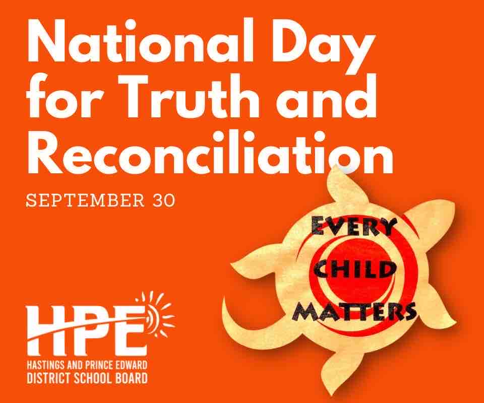 Tomorrow is National Day for Truth &amp; Reconciliation honouring residential school survivors, families, communities and the children who never returned home. Schools are participating in activities to build understanding of Residential School impacts