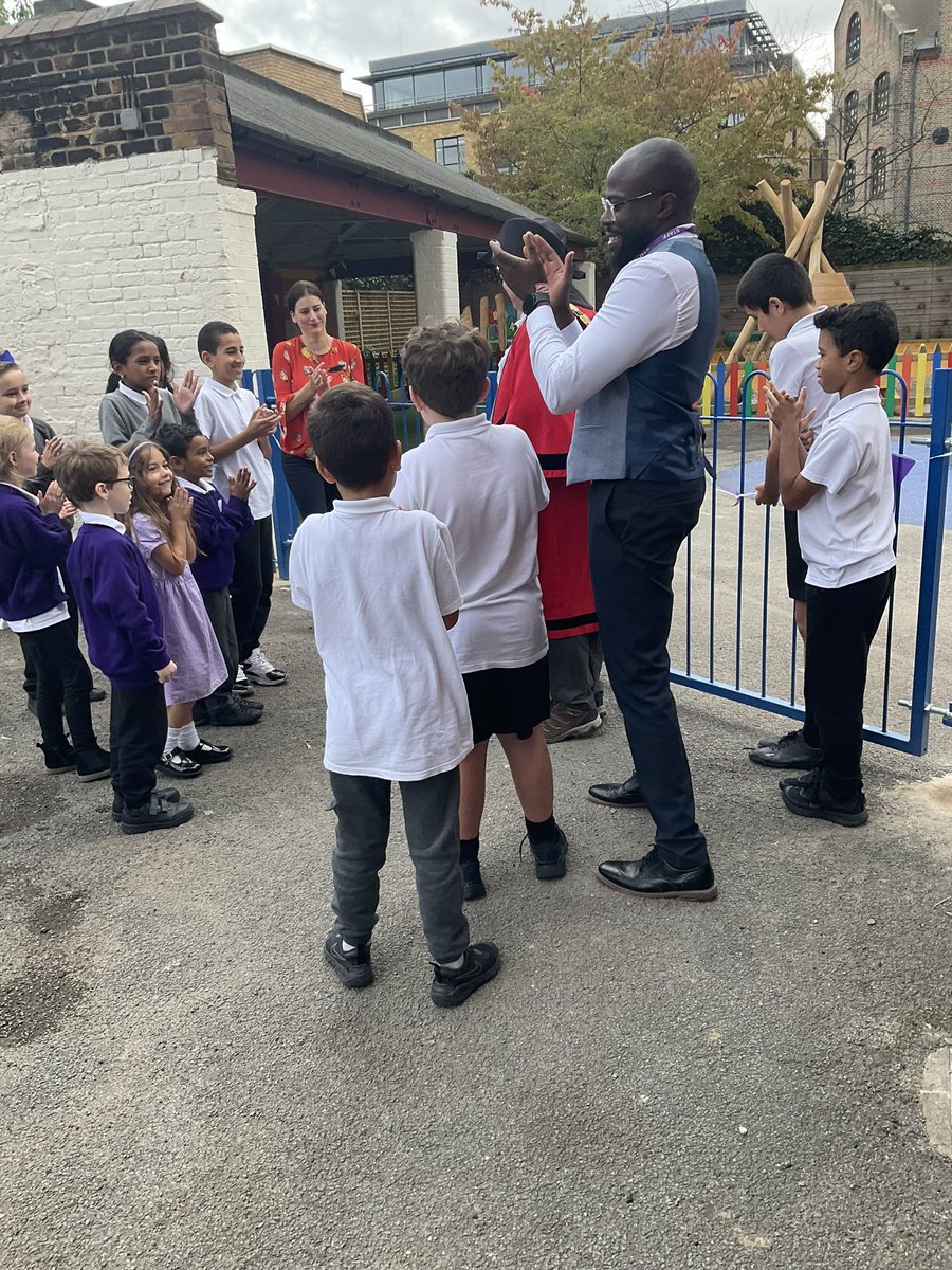 The Mayor of Islington officially opening our new playground