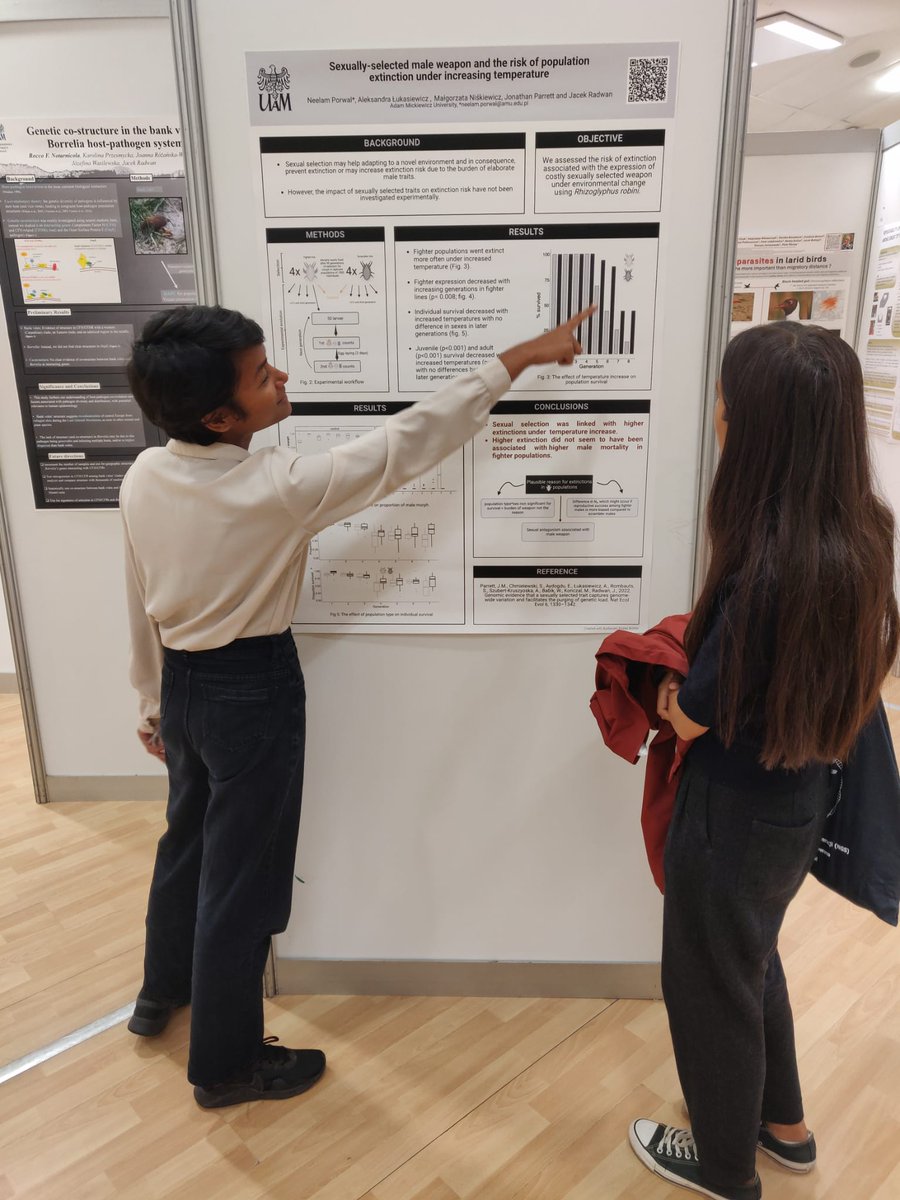 Neelam Porwal won the Best student poster (scientific committee award) at #PEC2023 

Congratulations <a href="/NeelamPorwal8/">Neelam Porwal</a>👏

Many thanks to <a href="/SableSys/">Sable Systems International 🐭🐀🧝🏼‍♀️</a> for the award!

#PolishEvolutionaryConference
