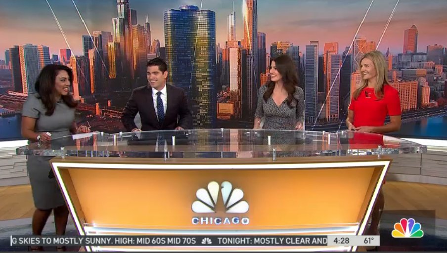 Kate Chappell (@kchappellnews) on Twitter photo Good morning!
We're all smiles this Friday. I always enjoy filling in with this crew 😊
Hope you join us on <a href="/nbcchicago/">NBC Chicago</a> Good morning!
We're all smiles this Friday. I always enjoy filling in with this crew 😊
Hope you join us on <a href="/nbcchicago/">NBC Chicago</a>