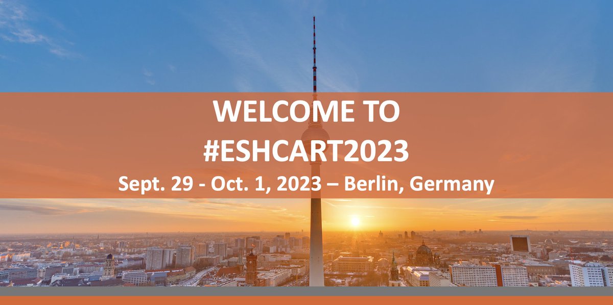 ESHaematology's tweet photo. We are a go! #ESHCART2023 starts this morning!
We are happy to welcome in Berlin 🇩🇪 for this 3-day conference on #CART!
2nd How I Manage #CART Therapies & Bispecific Antibodies for My Patients
Chairs: Ulrich Jäger, @Kersten_MJ, @LNastoupilMD
#ESHCONFERENCES @BritSocHaem @dgho_eV https://t.co/ku2qX2wF1n