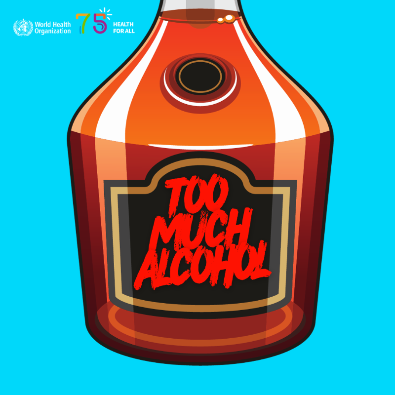 WHO's tweet photo. Today is #WorldHeartDay!

These risk factors put your heart ♥️ at risk: 
❗️Unhealthy diet
❗️Drinking too much alcohol
❗️Tobacco
❗️Air pollution
❗️Not moving enough