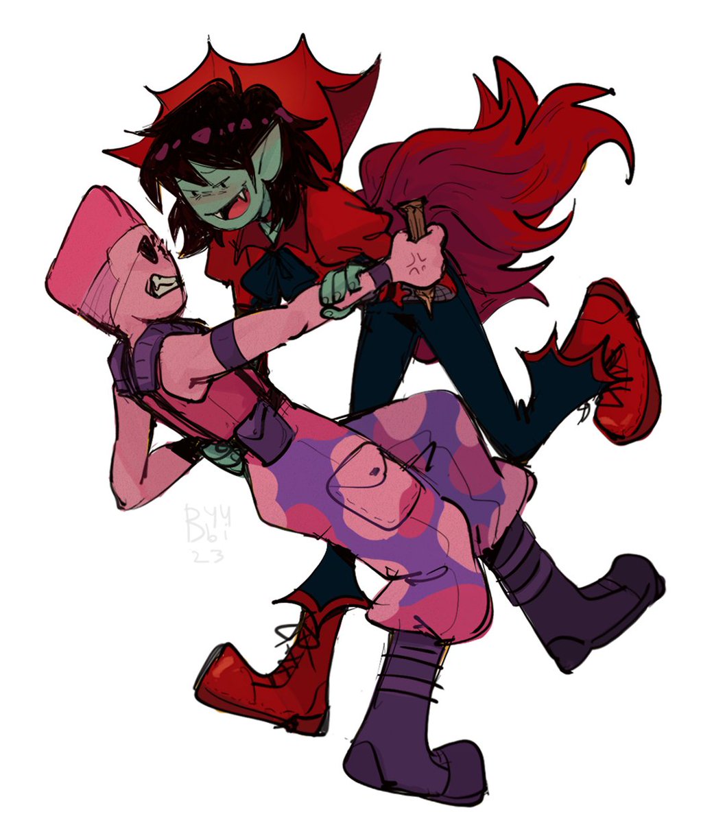 Byubiyubi's tweet photo. haven't watched yet but im interested in whatever they got going on #FionnaandCake #bubbline https://t.co/q3nUvRN7SU