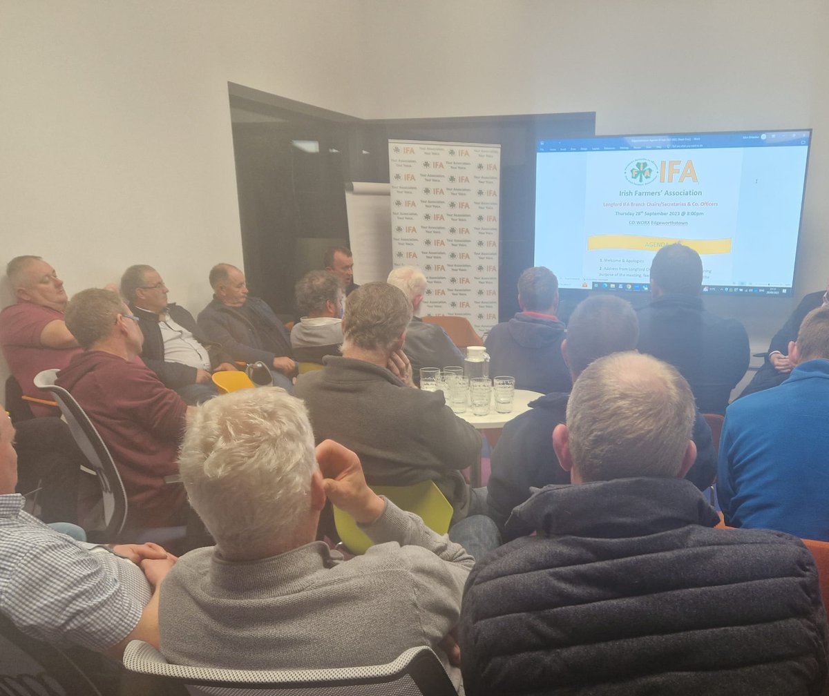 Thank you to John Sheridan and all the longford officers who attended last night in Edgeworthstown. I highlighted the need for budgetary support for  grain and sheep farmers, relief for genuine farmers from the  RZLT, and compensation  for Ash die back.