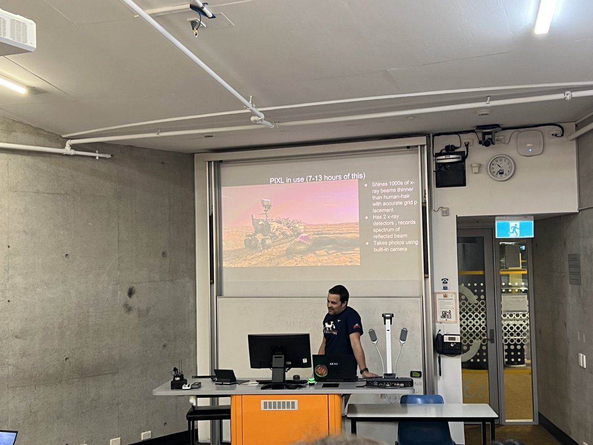 Peter Nemere presented about the PIXLISE visualisation software at the School of Computer Science seminar. PIXLISE is used to identify materials on the Mars surface and has won Runner Up in the 2023 NASA Software of the Year Competition! <a href="/QUTSpace/">QUT Space</a> @PeterNemere <a href="/QUT/">QUT</a>