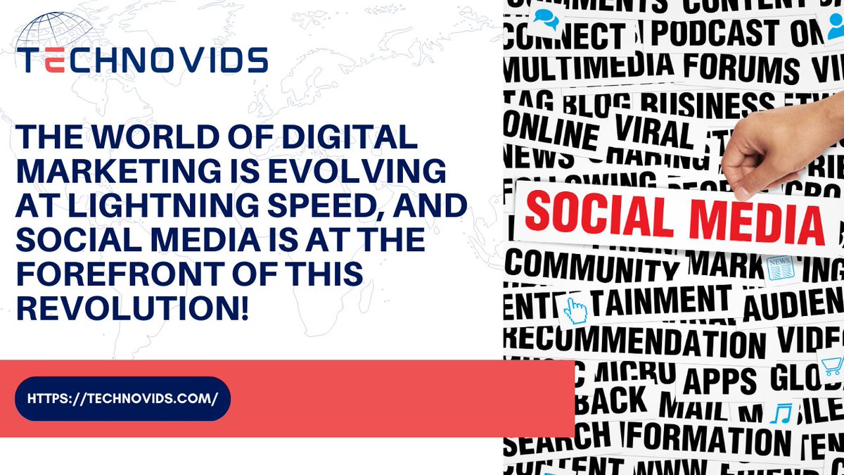technovids1's tweet photo. 📈 The world of Digital Marketing is evolving at lightning speed, and social media is at the forefront of this revolution! 🚀 As businesses increasingly harness the power of platforms like Facebook, Instagram, and LinkedIn.  #SocialMediaMarketing
https://t.co/aLqW3RL2HS https://t.co/OyEVKHkVSy