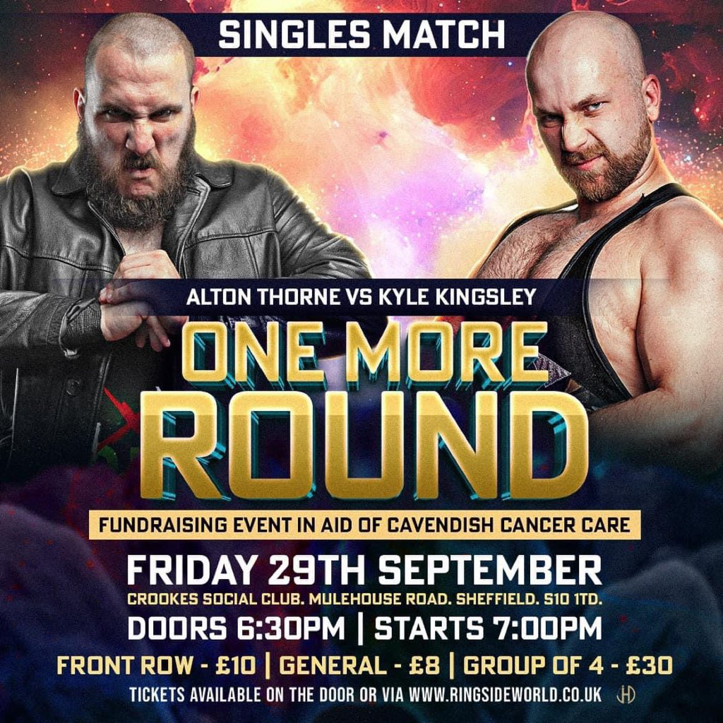 ITS TODAY!

TICKETS ARE STILL AVAILABLE ON THE DOOR!

Fundraising In Aid Of <a href="/CavCancerCare/">Cavendish Cancer Care</a> 

One More Round 
September 29th
<a href="/CrookesSocial/">Crookes Social Club</a> 
#SHEFFIELD

In A Lego Warfare Match <a href="/AltonThorne/">💀 👑 Alton Thorne 👑 💀</a> Vs @Kingsley_BTL