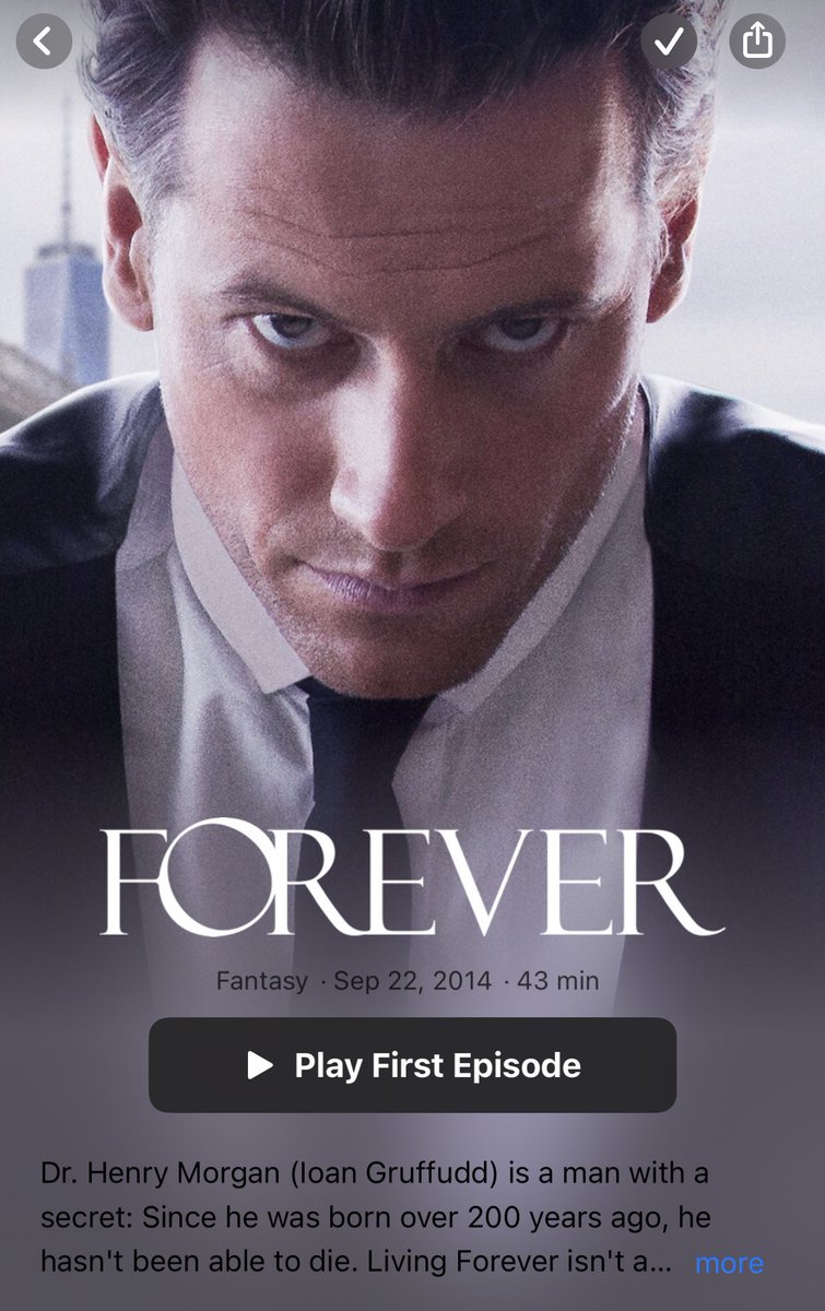 just purchased an entire season of Forever and it was the best purchase I made this week. Ioan Gruffudd is AMAZING. I’m still heartbroken the show didn’t get a second season, but it’ll be one of my all time favorite tv shows FOREVER ❤️ thank you <a href="/ioangruffudd/">Ioan Gruffudd</a> for this masterpiece