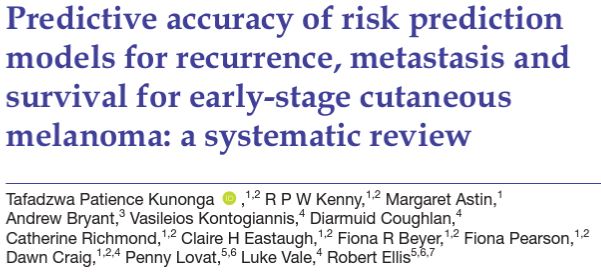 HEconEvSynNCL's tweet photo. Are current follow-up recommendations for melanoma patients adequate? Our new study in @BMJ_Open led by @KunongaPatience finds sparse evidence supporting existing models. Link: https://t.co/9NbN4nRzen @dawn_craig #melanoma #followupcare #evidencesynthesis #systematicreview RT https://t.co/IUaJT9QPG4