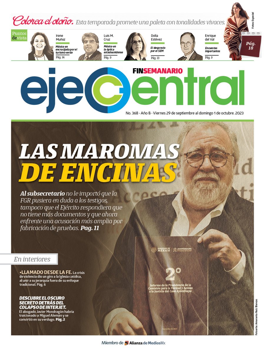 EjeCentral's tweet image. Lee en nuestro #FinSemanario:

🔵 Las marañas de @A_Encinas_R

🔵 El oscuro secreto detrás del colapso de #Interjet

🔵 La crisis de violencia une a la jerarquía de la Iglesia

bit.ly/48zK5QE